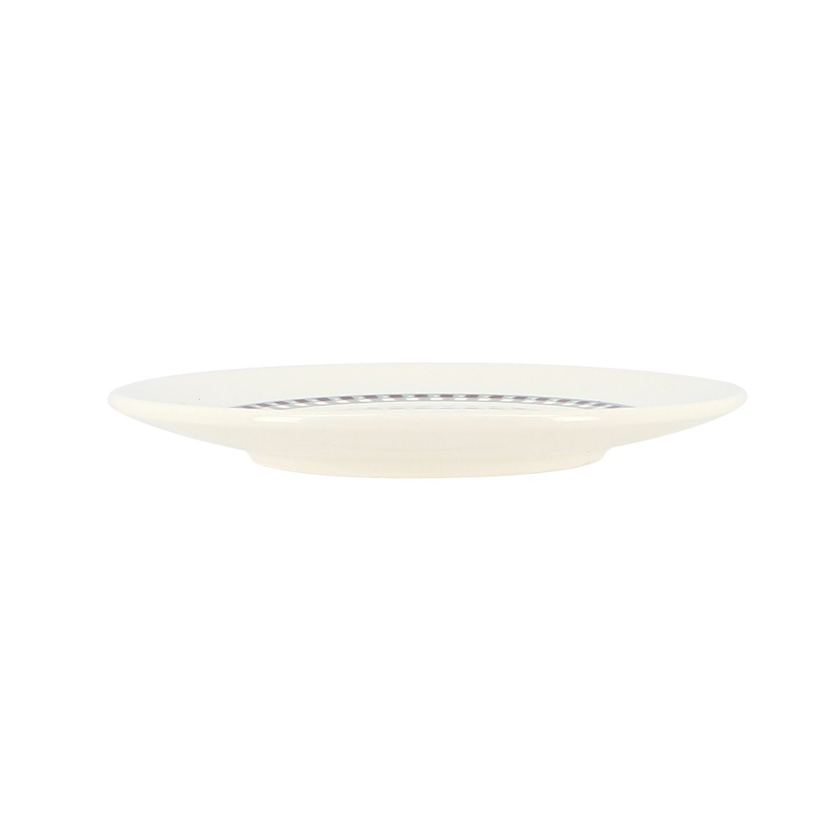 Lot de 6 assiettes à dessert en grès 19cm, GALLINA blanc-gris-rouge, NOVASTYL