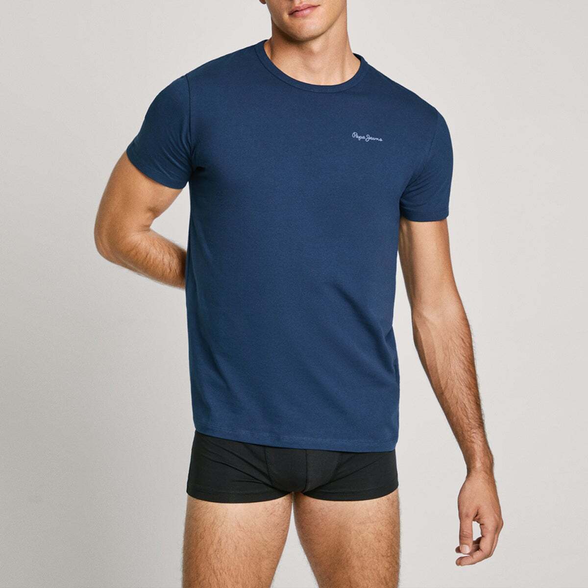 T-Shirt Coupe Slim Avec Logo marine, PEPE JEANS