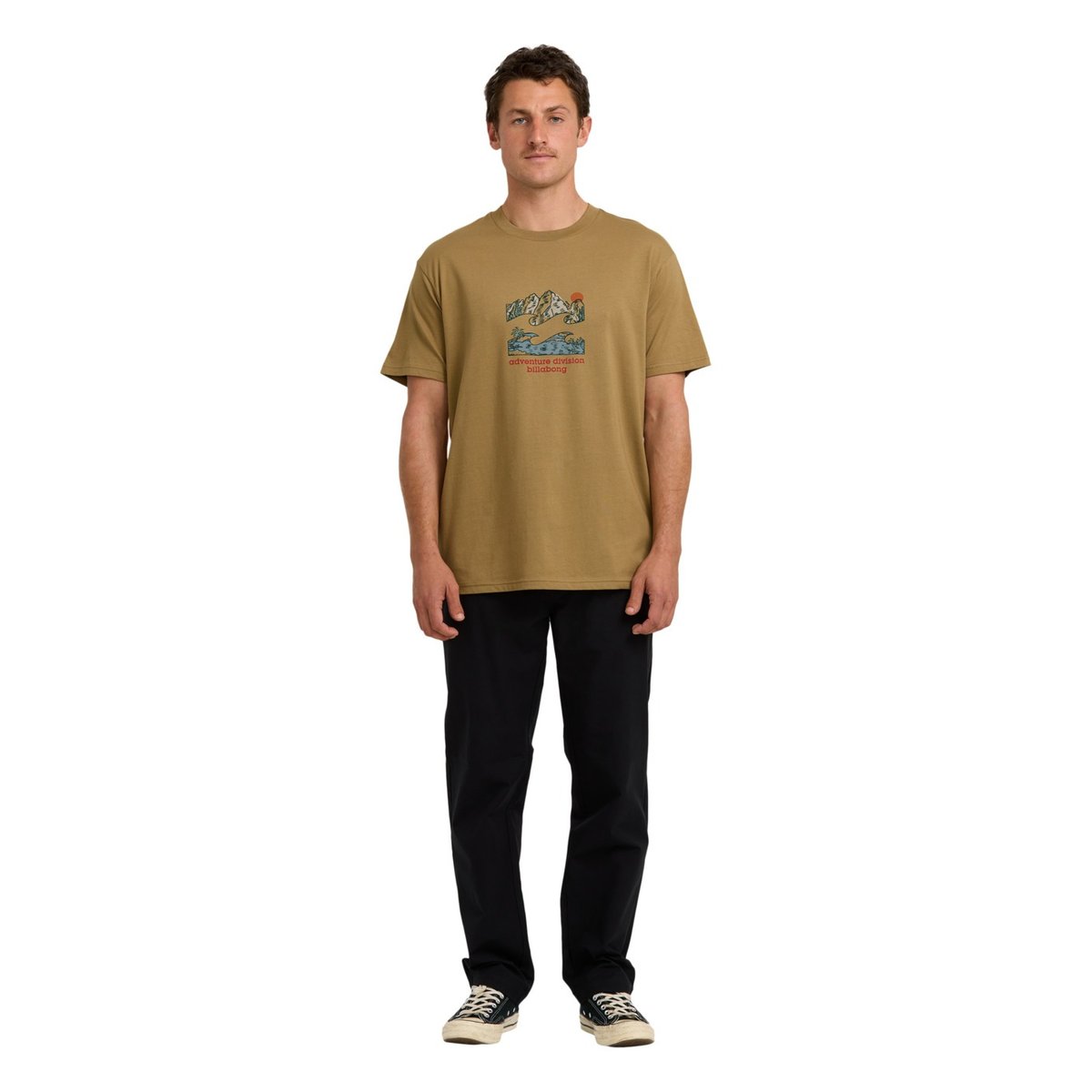 T shirt manches courtes GLIMPSE A/DIV marron gravel, BILLABONG