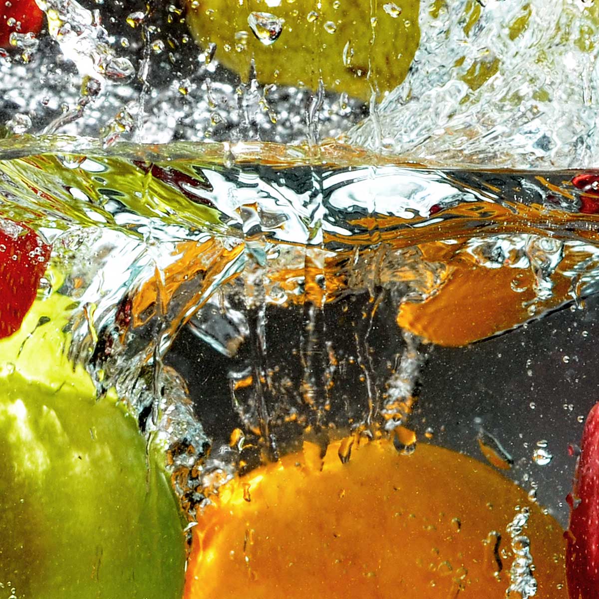 Tableau cocktail de fruits h2o , 80x50cm toile imprimée, HEXOA