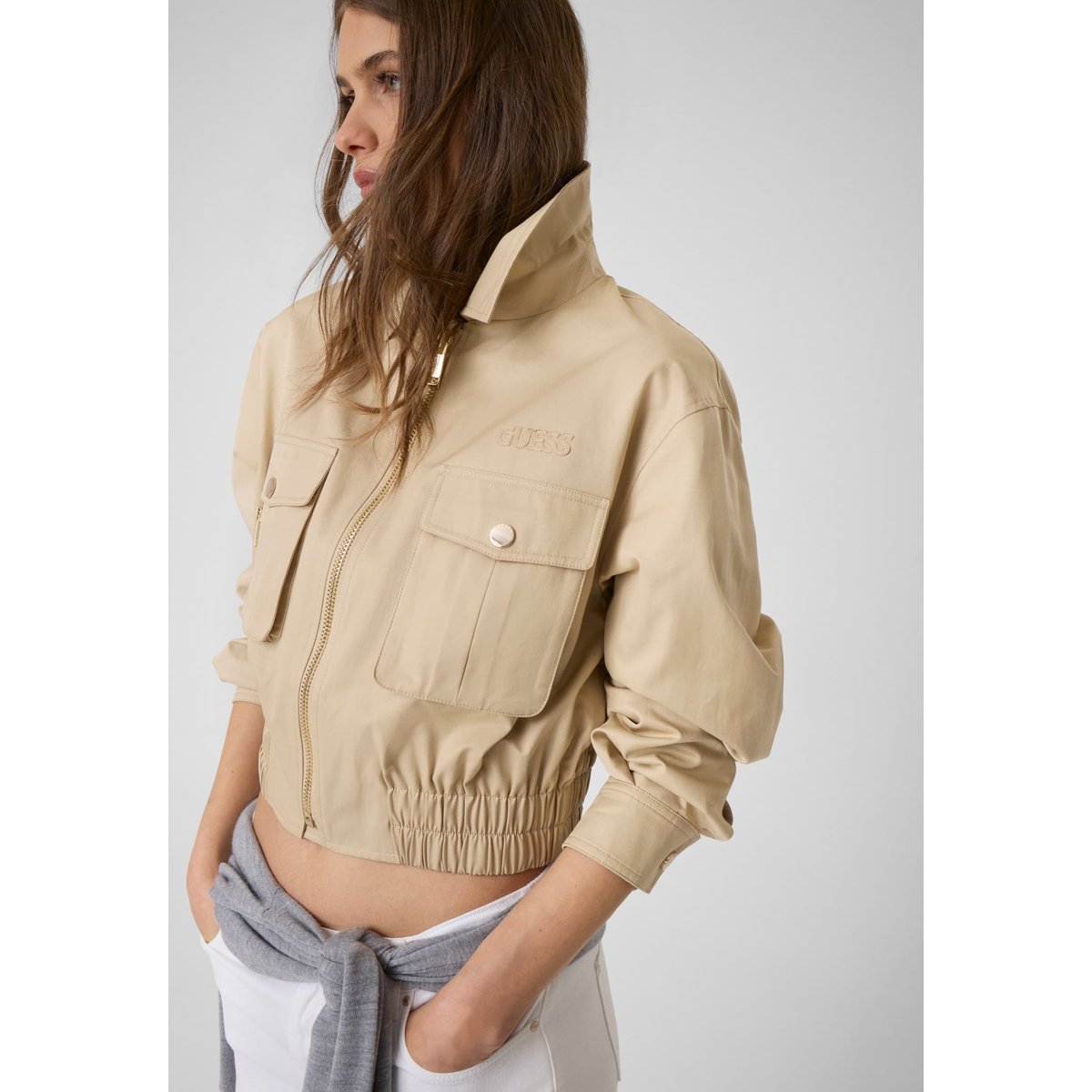 Veste Utility Courte beige, GUESS