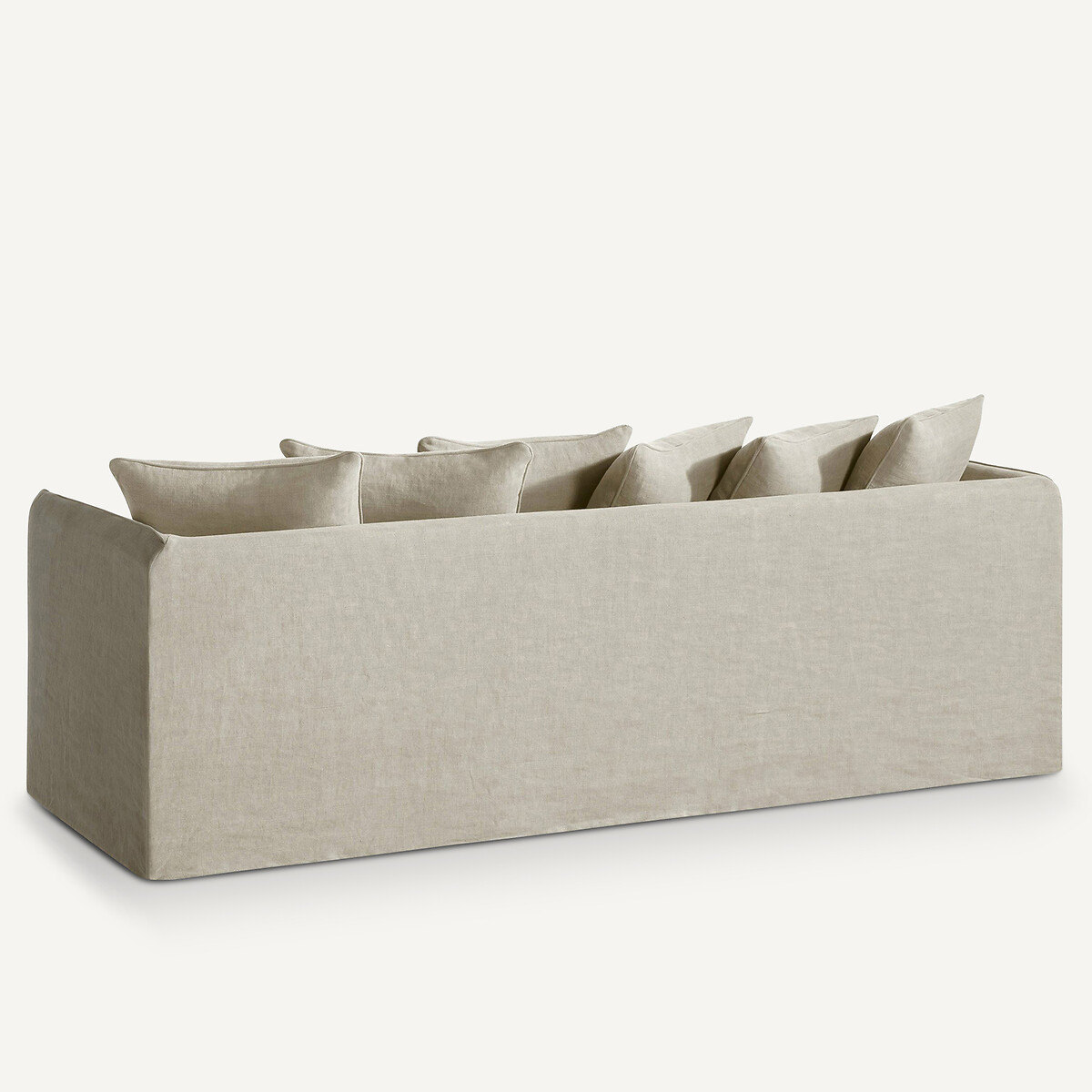 Canapé 3, 4 ou 5 places, en lin épais stonewashed, Neo Chiquito naturel, AM.PM