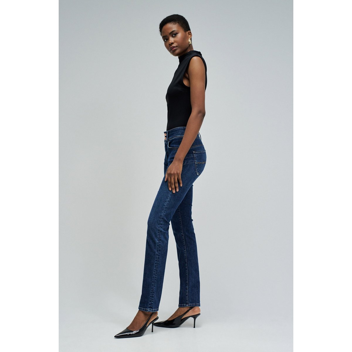 JEAN SECRET PUSH IN SLIM bleu foncé, SALSA JEANS