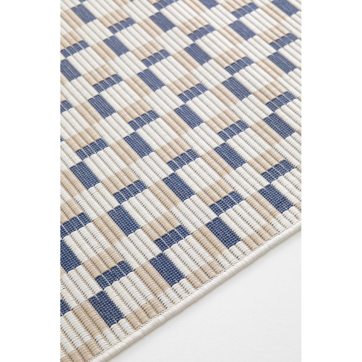 Tapis intérieur extérieur graphique MEMPHIS bleu naturel, AFK LIVING