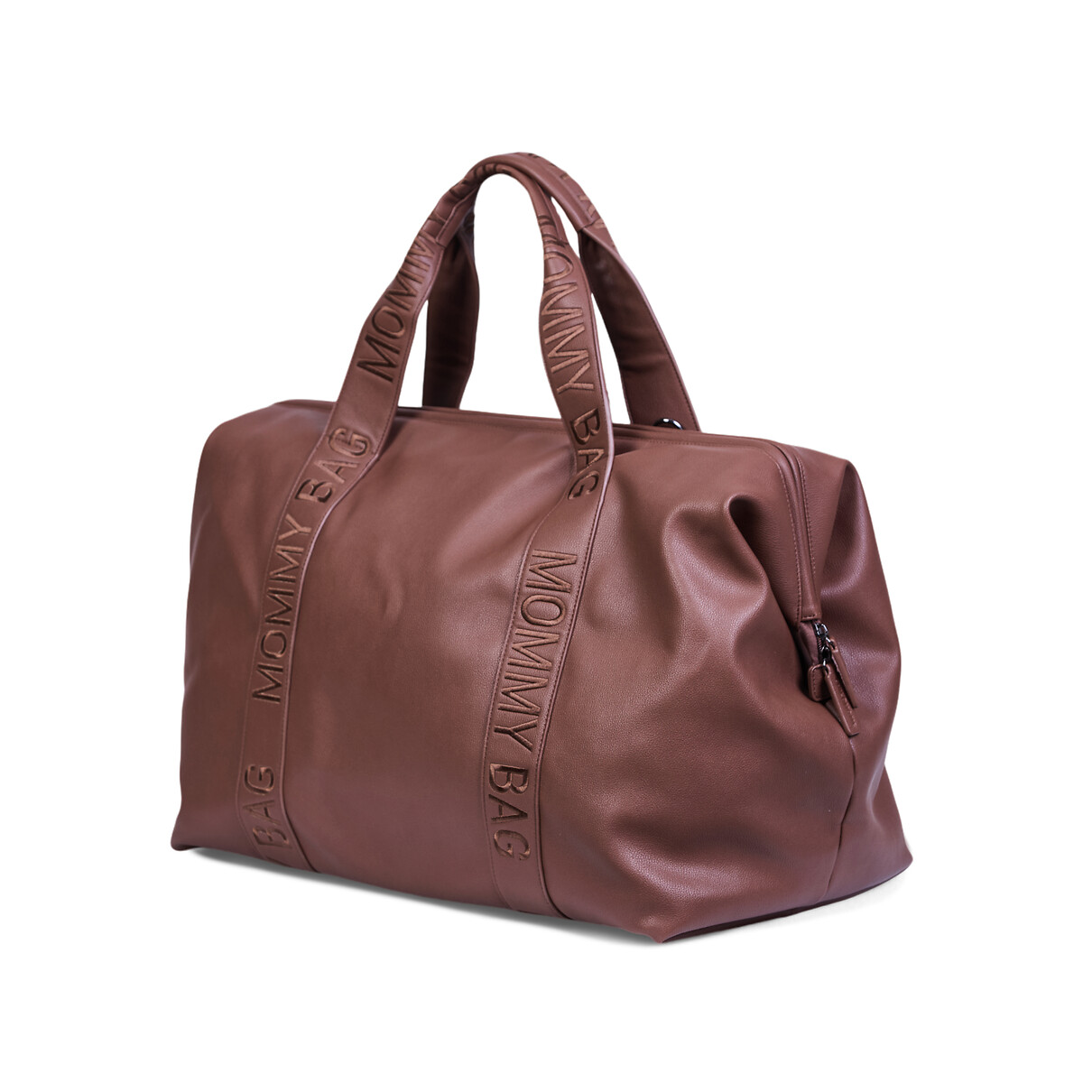 Sac à langer Mommy bag signature en simili marron foncé, CHILDHOME