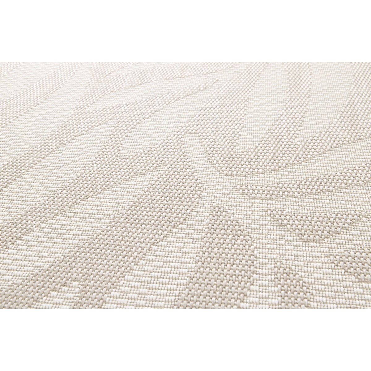 Tapis rond intérieur extérieur fibres recyclées HAVANA beige sable, AFK LIVING