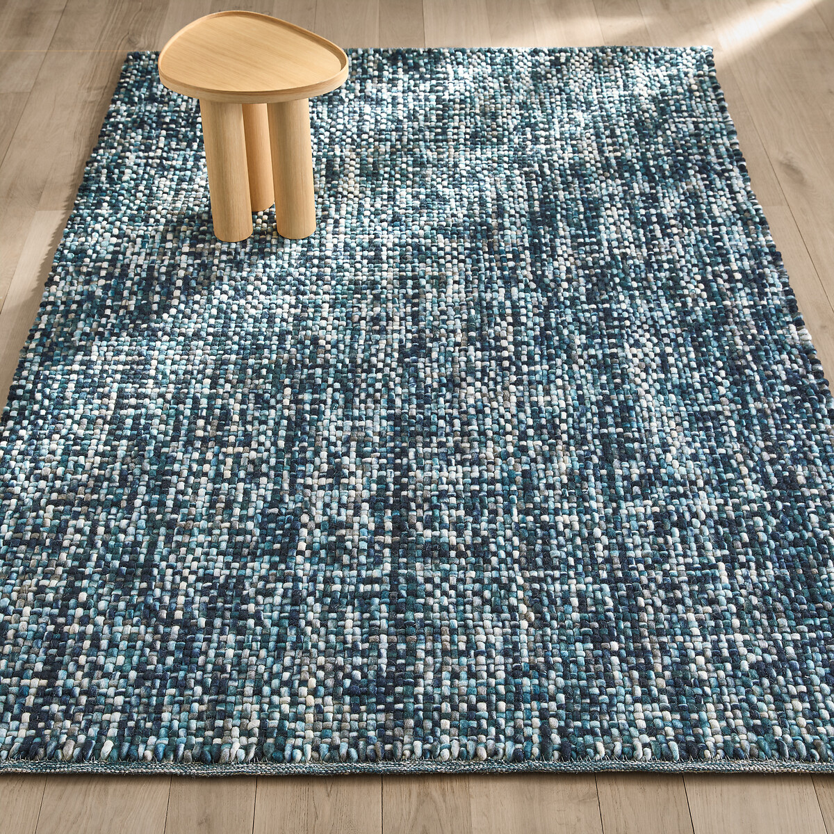 Mutanya Hand Woven Wool Rug blue, AM.PM