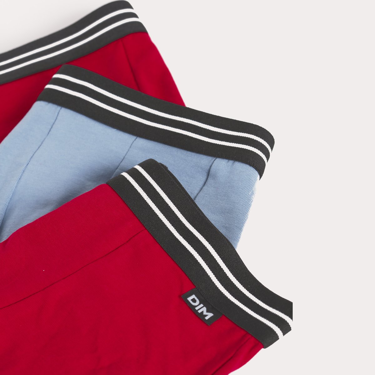 Lot de 3 boxers Coton EcoDim rouge, DIM