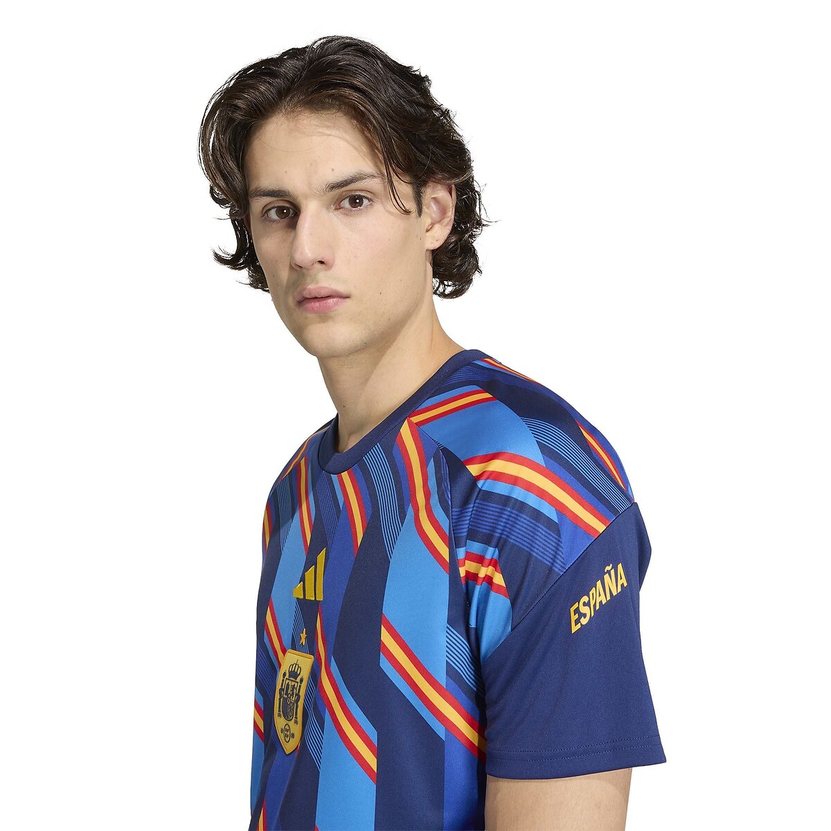 Maglia pre-partita Spagna Casa, Coppa del Mondo 2026 blu, adidas Performance