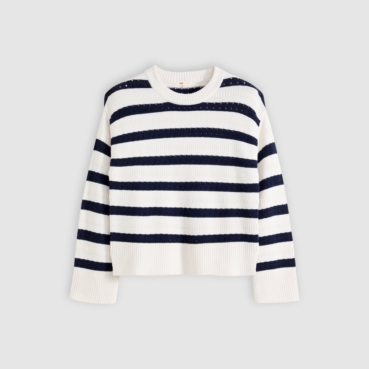 Pull col rond Candide multicolore - emma stripe egret, LEVI'S