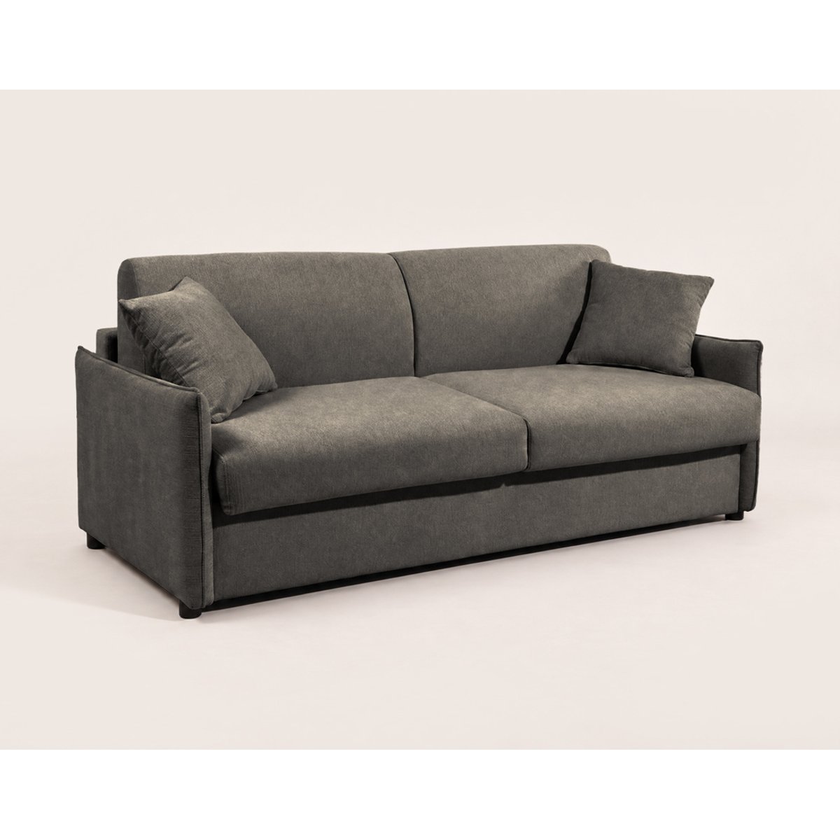 Canapé lit 3pl convertible couchage quotidien, ADELE gris anthracite, BEST MOBILIER