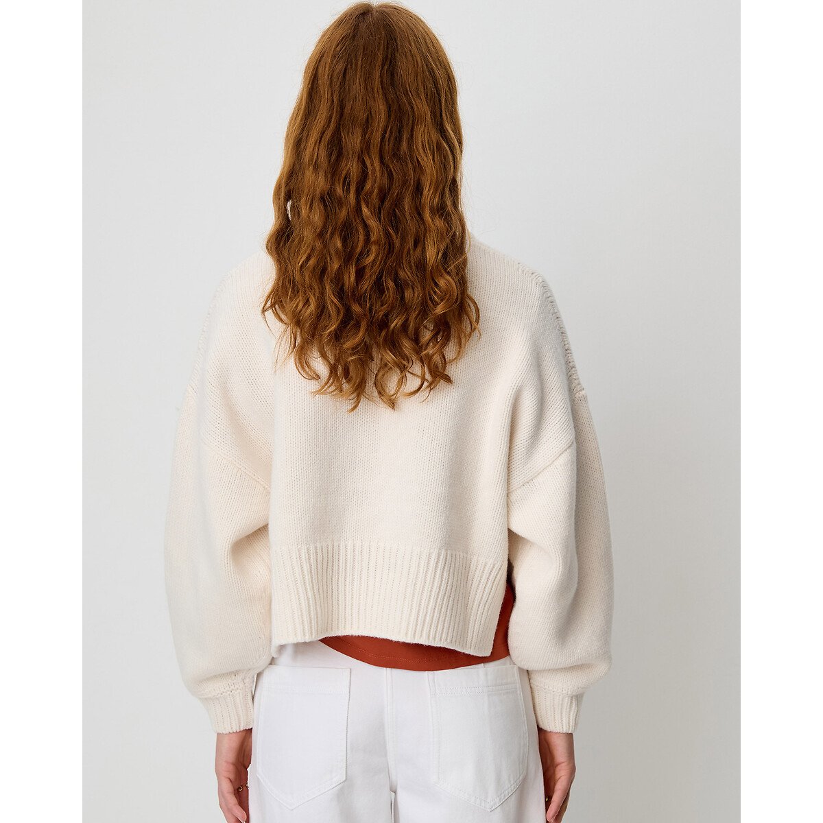 Pull en laine col rond, SPERO ecru, SESSUN