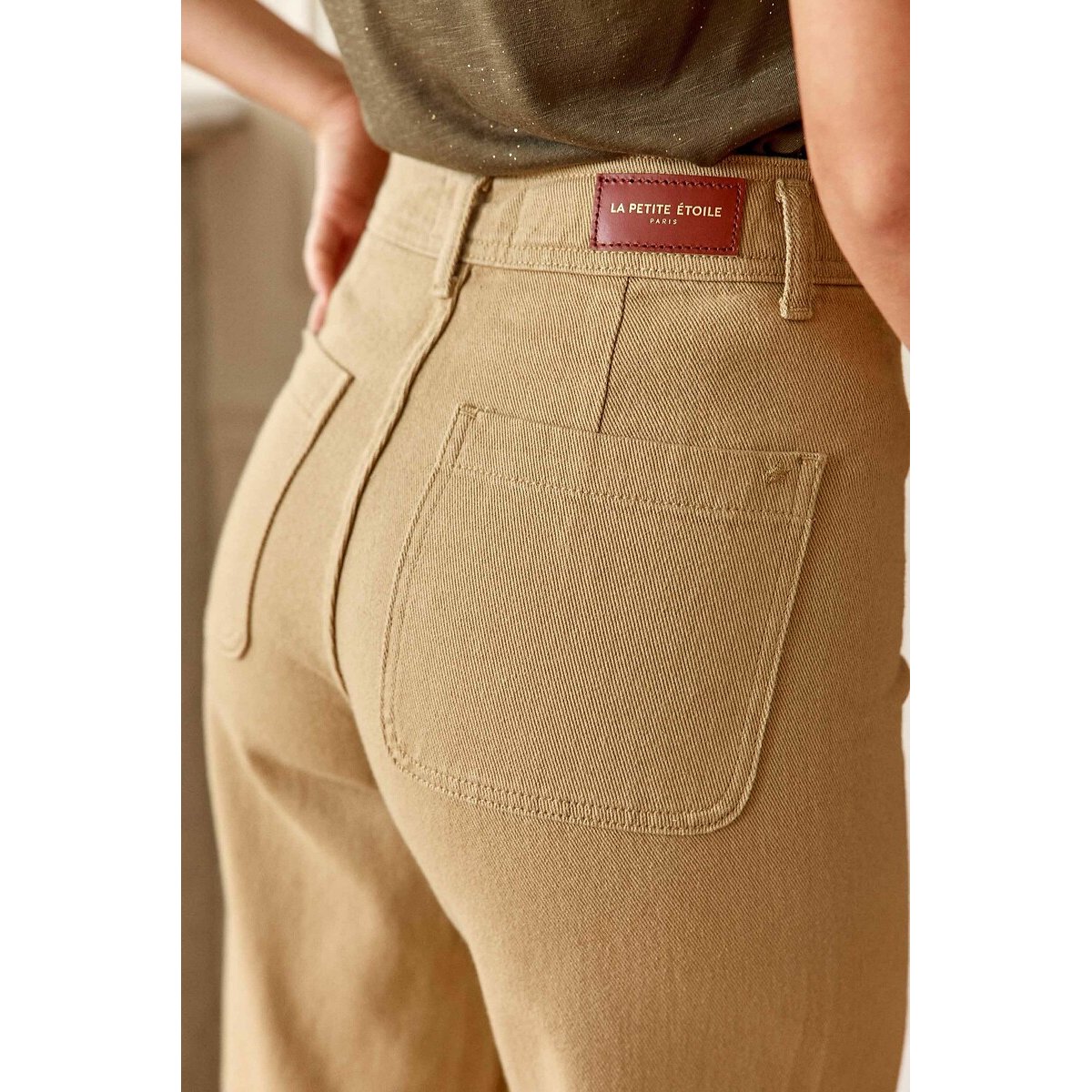 Paphos Wide Leg Straight Trousers camel, LA PETITE ETOILE