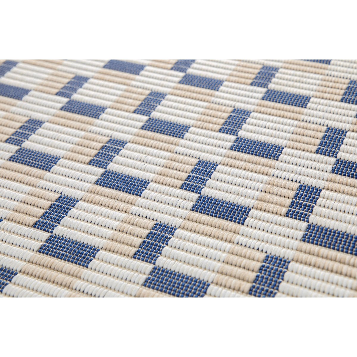 Tapis intérieur extérieur graphique MEMPHIS bleu naturel, AFK LIVING