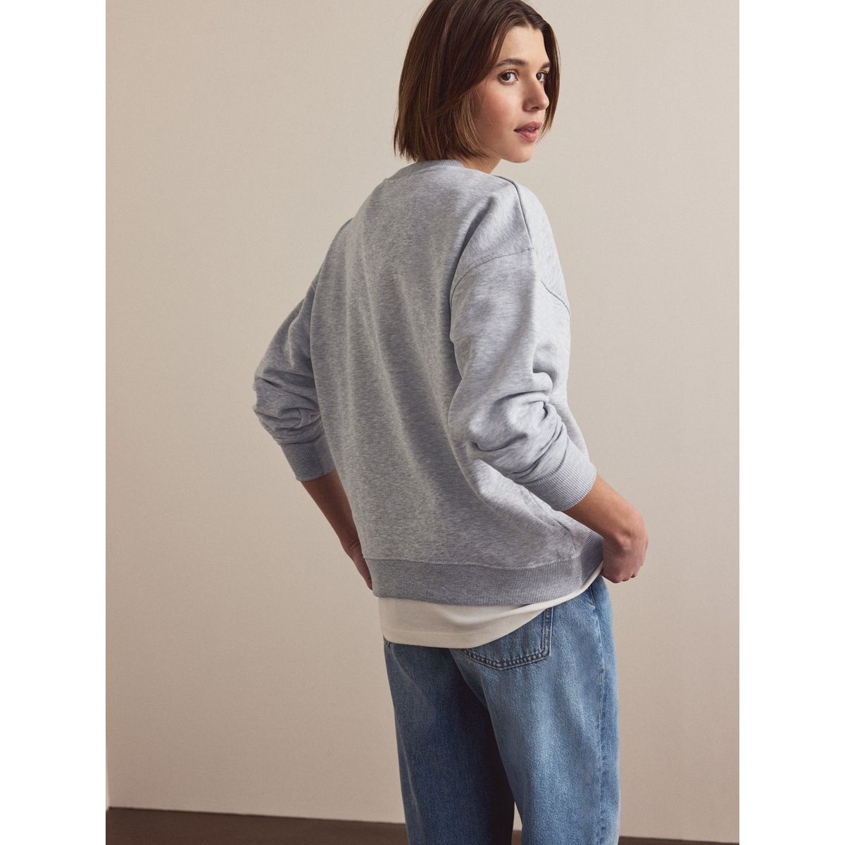Sweat à imprimé teckel frankie thorpe gris, NEXT