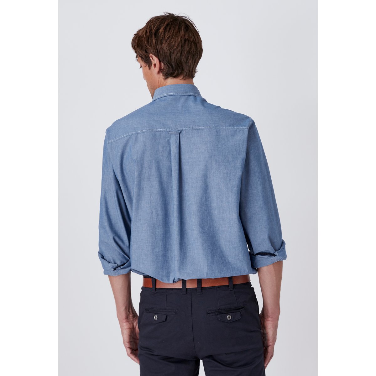 Chemise tissu chambray bleu chambray, DAMART