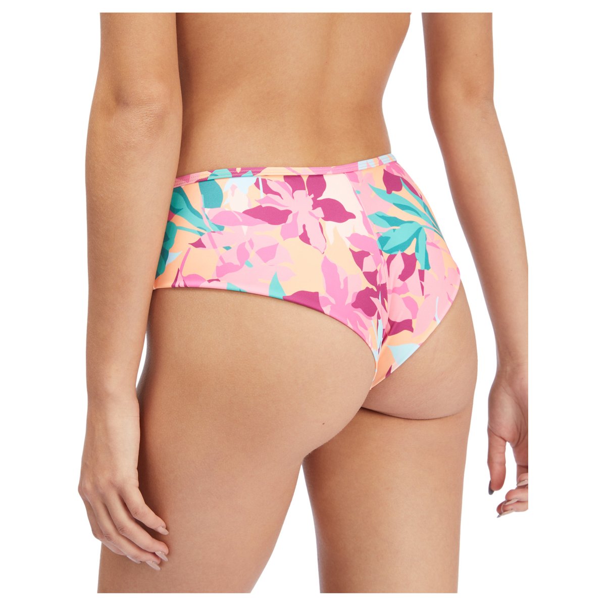 Bas de maillot de bain culotte bikini Hipster. orange cantaloupe tropi palm, ROXY