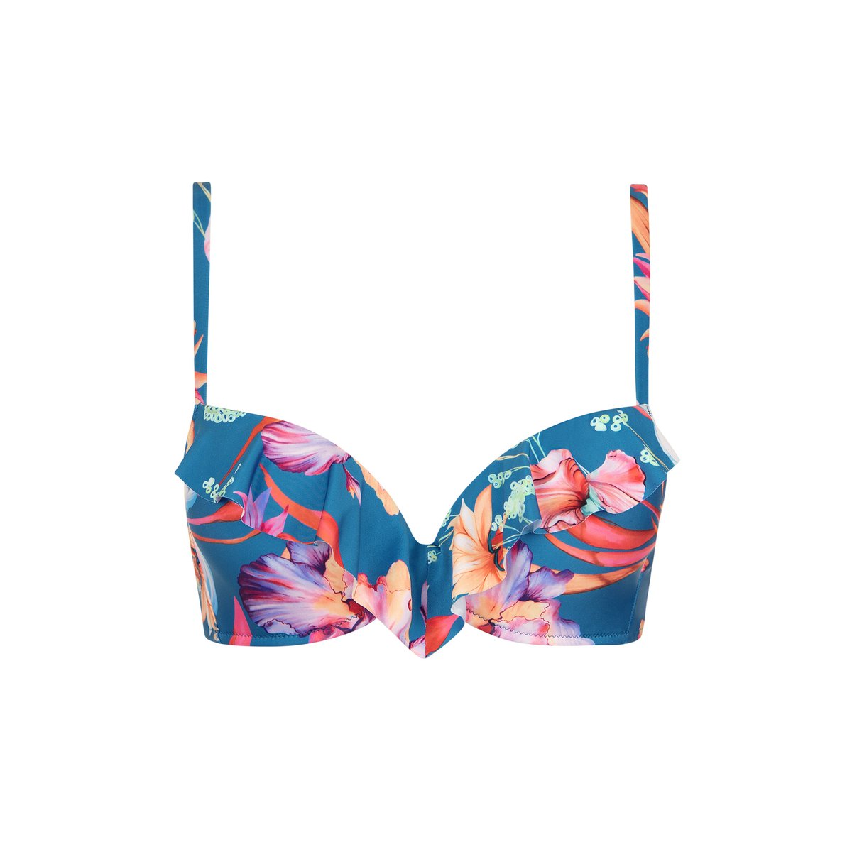 Haut maillot de bain push-up multipositions Rimini bleu, LISCA