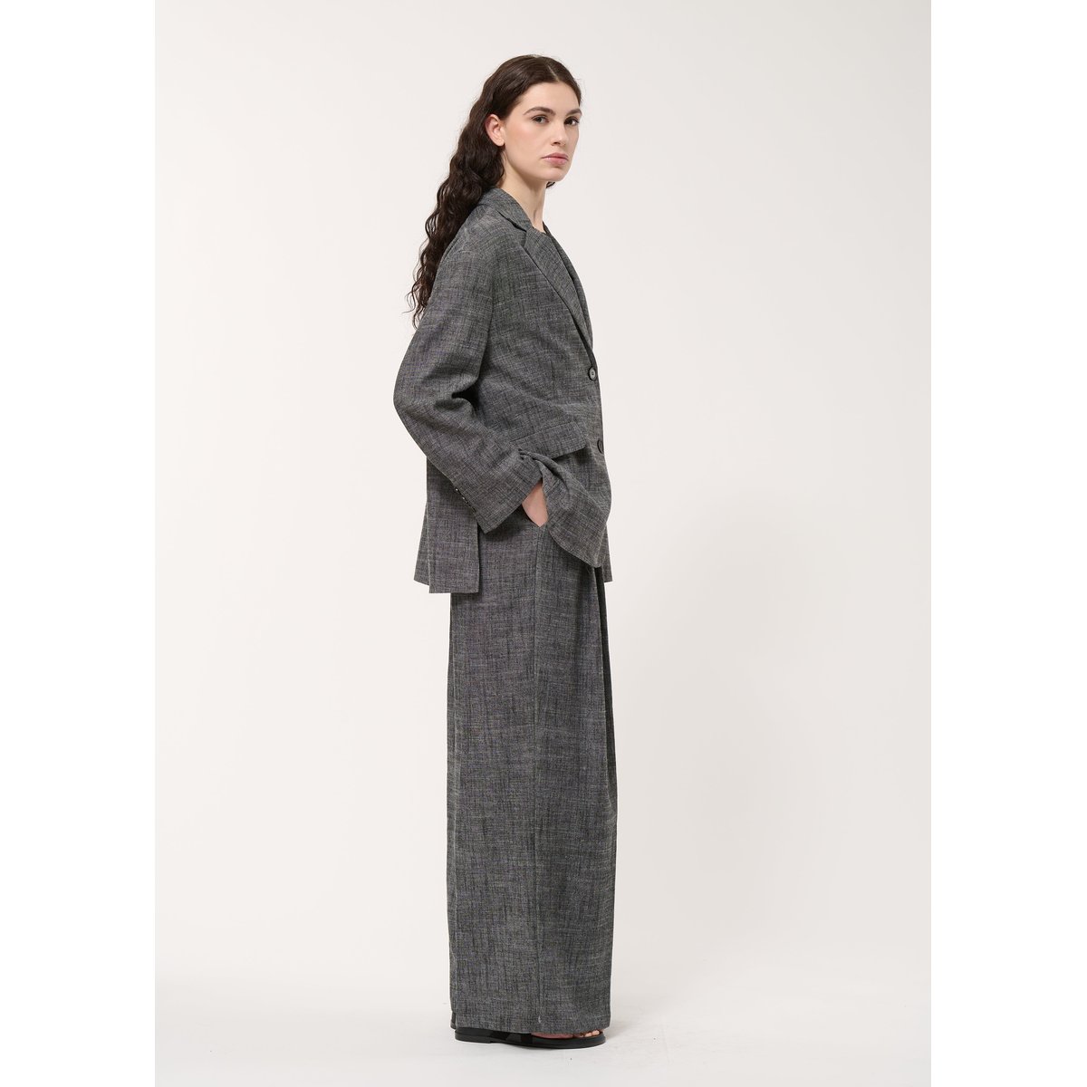 Veste tailleur oversize charbon, HUMILITY