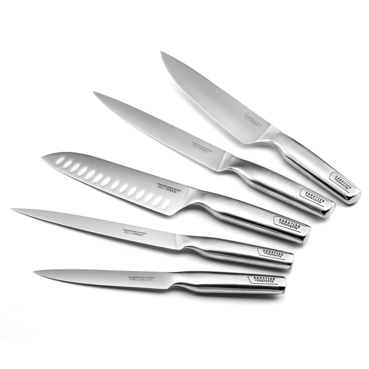 Trousse 5 couteaux de cuisine - ASEAN gris, SABATIER TROMPETTE