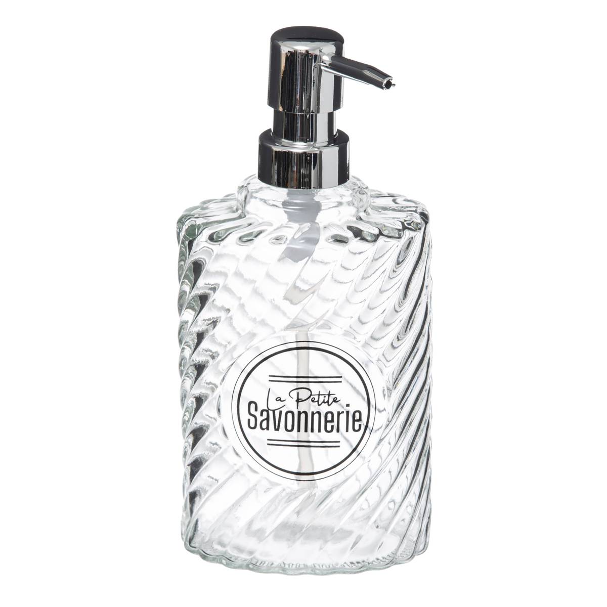 Distributeur à savon verre transparent gris, 5FIVE SIMPLY SMART