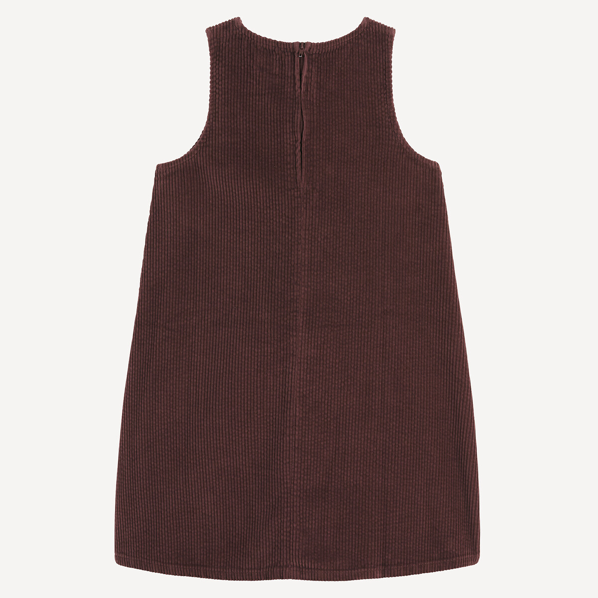 Sleeveless Dress in Corduroy brown, LA REDOUTE COLLECTIONS