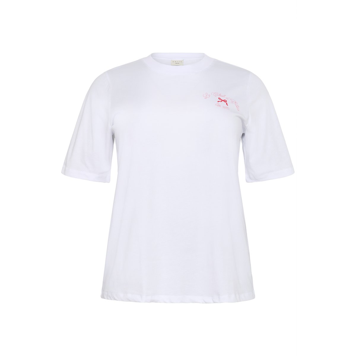 T-shirt blanc optical white, KAFFE CURVE
