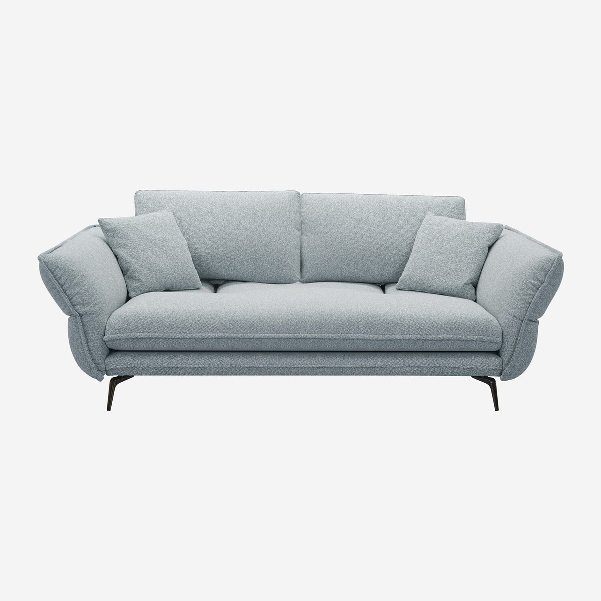 Canapé en tissu texturé avec dossier avance-recule VILOBI bleu, HABITAT