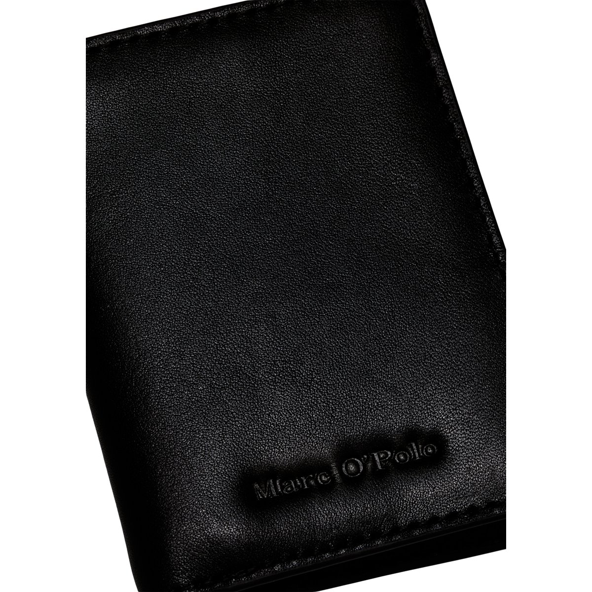 Portefeuille à rabat, modèle Maxi en cuir de vachette de haute qualité noir, MARC O'POLO
