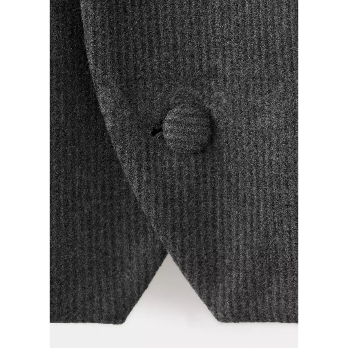 Blazer croisé à poches à rabat gris, MANGO TEEN