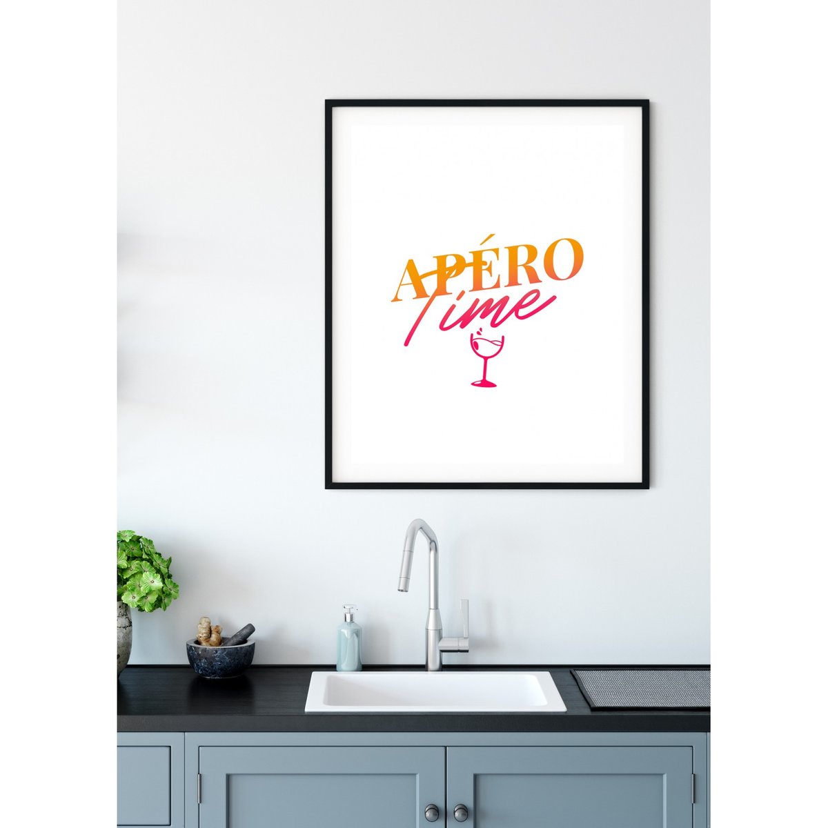 Affiche Apéro Time blanc, L'AFFICHERIE