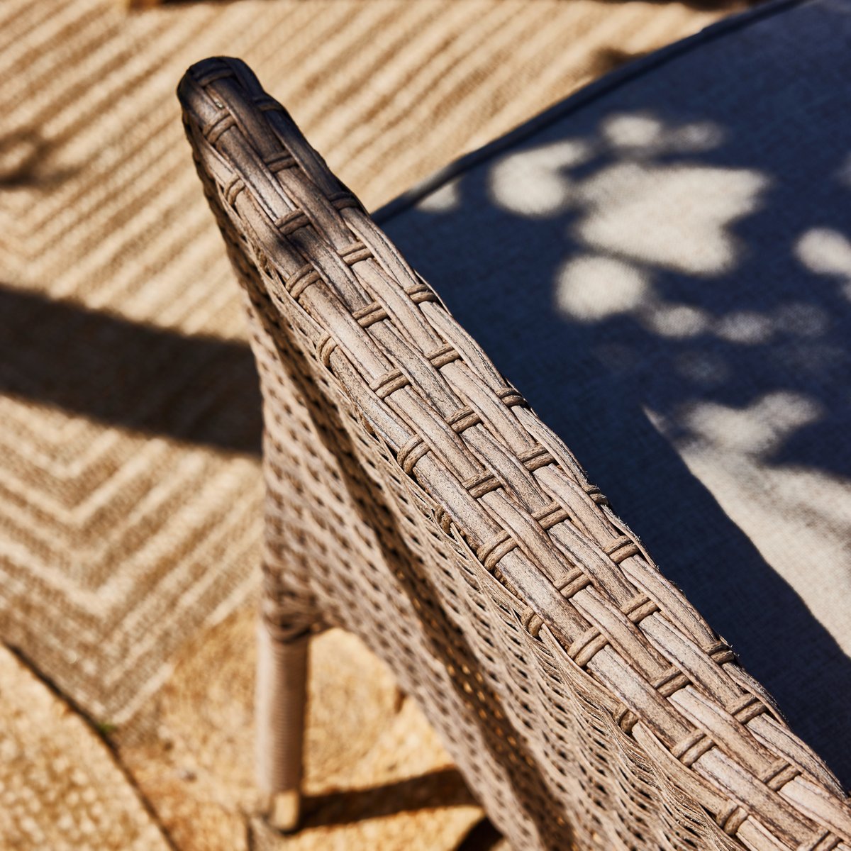 Salon de jardin, 6 chaises, BISBAL & BOLONIA bleu, DEFORA HOME