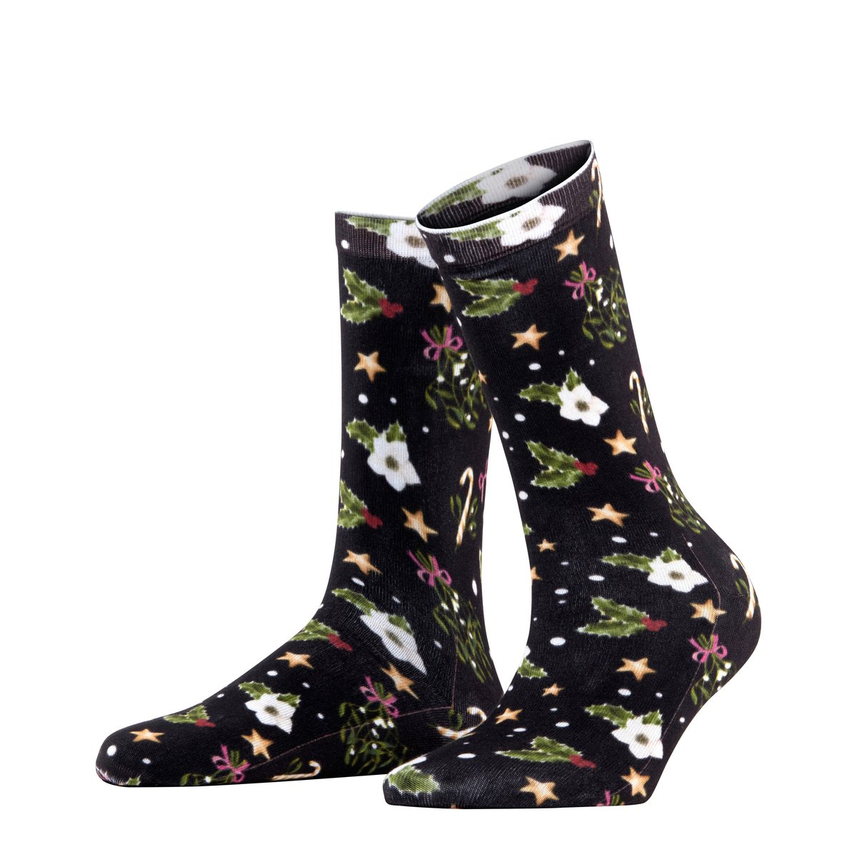 Chaussettes Fancy Christmas Opaque noir basique, BURLINGTON