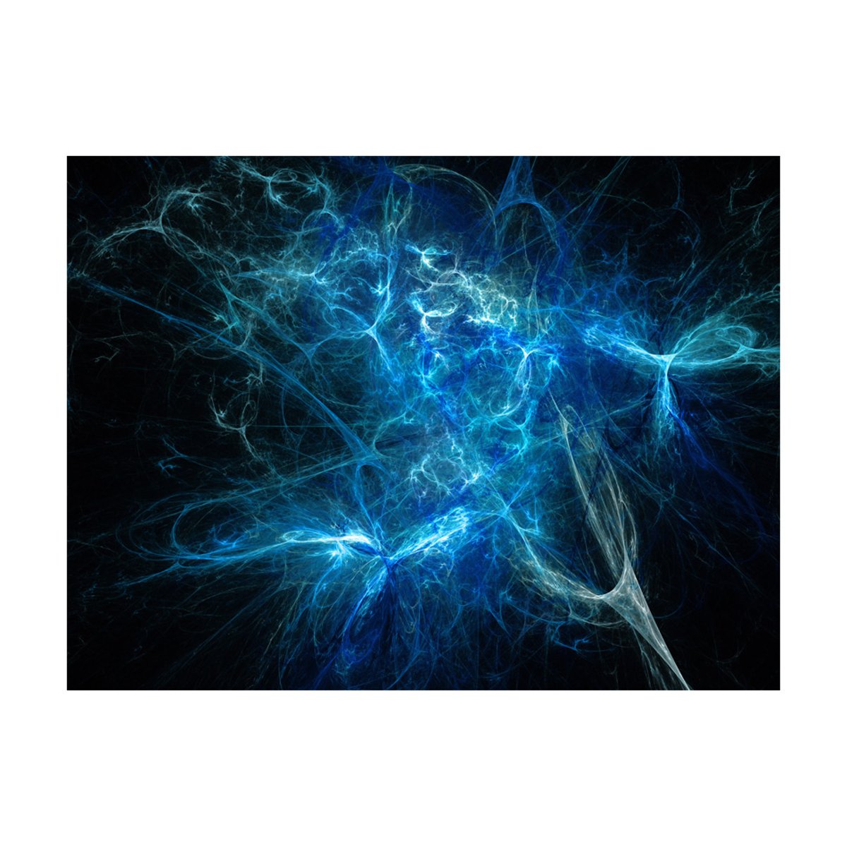Papier peint intissé panoramique Abstractions Éclairs bleus bleu, EDEN