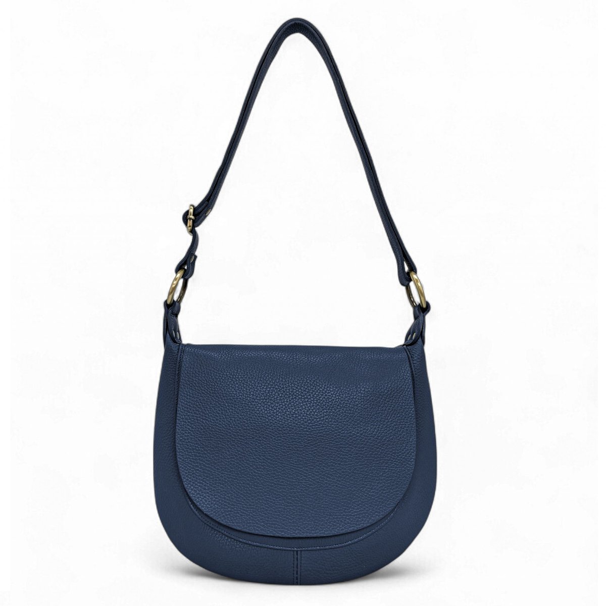 Sac bandoulière en cuir italien LITTLE CITIZEN bleu foncé, OH MY BAG