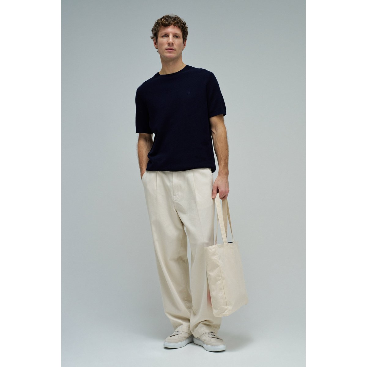 T-SHIRT EN MAILLE TRICOTÉE beige, SALSA JEANS