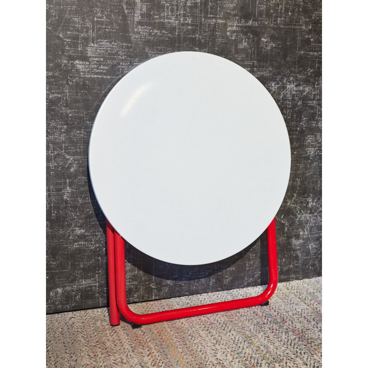Table d'appoint pliante en métal Hanna N°1559 - Bon état blanc, DEBONGOUT