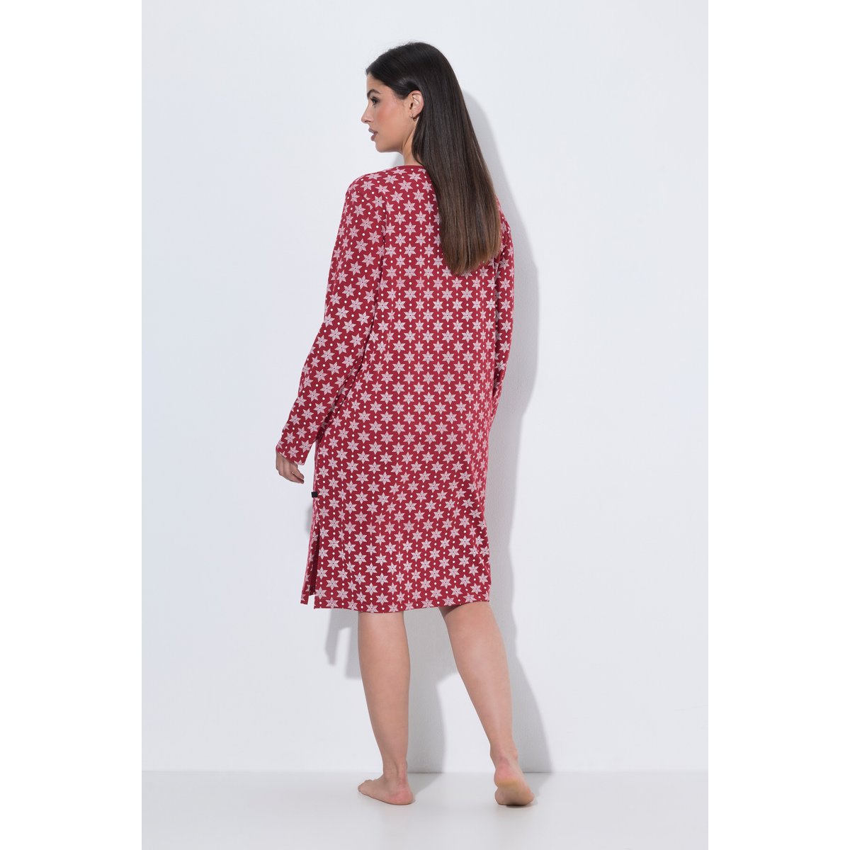 Grand(e) chemise de nuit / T-shirt rouge foncé, ULLA POPKEN