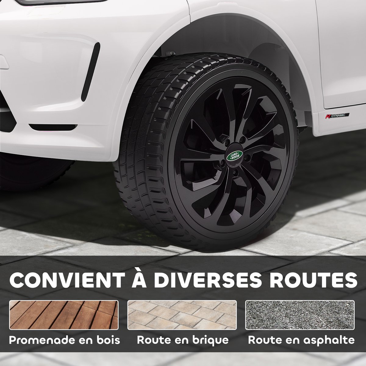 SUV électrique pour enfants PP Blanc blanc, AIYAPLAY