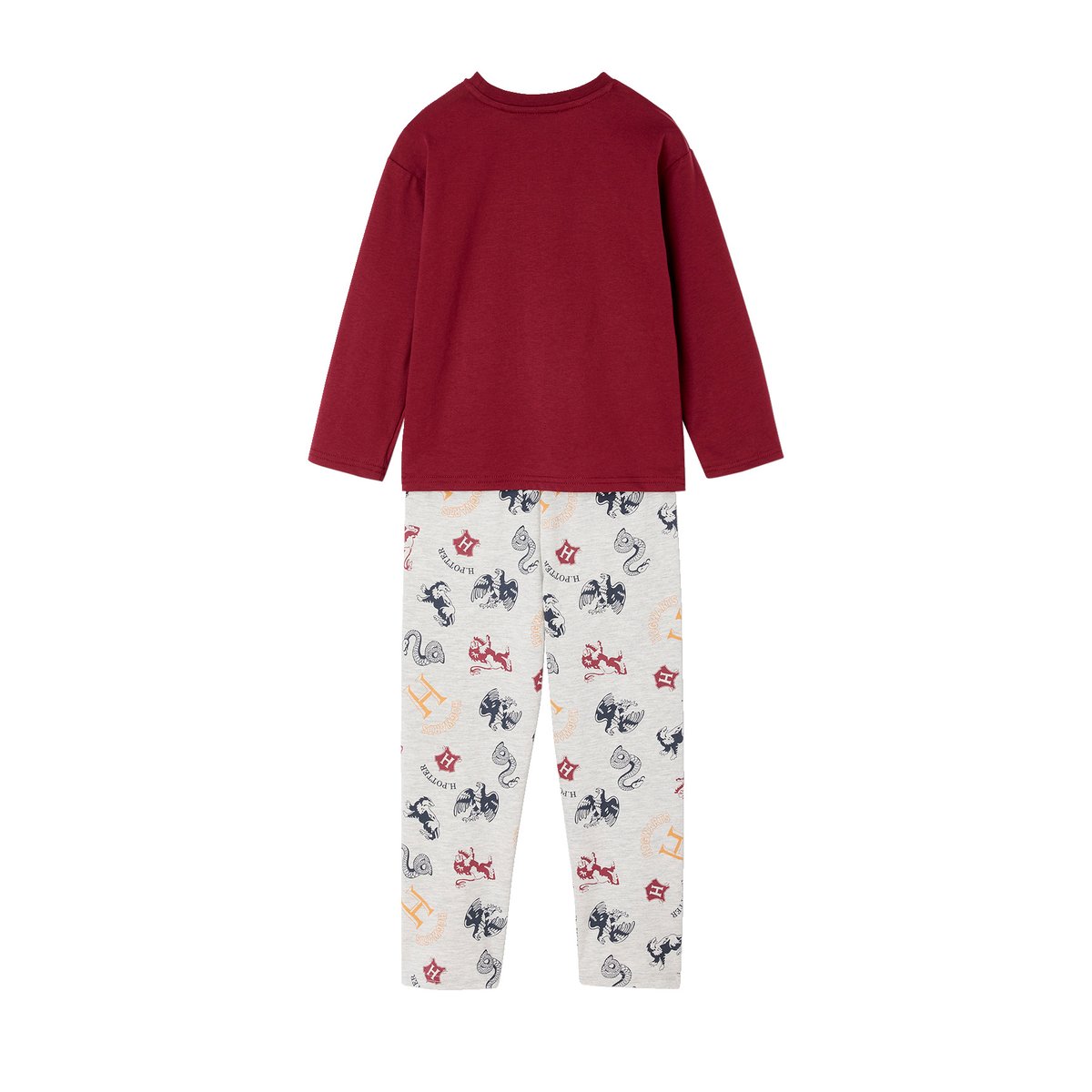 Pyjama Harry Potter bordeaux/gris chiné, VERTBAUDET
