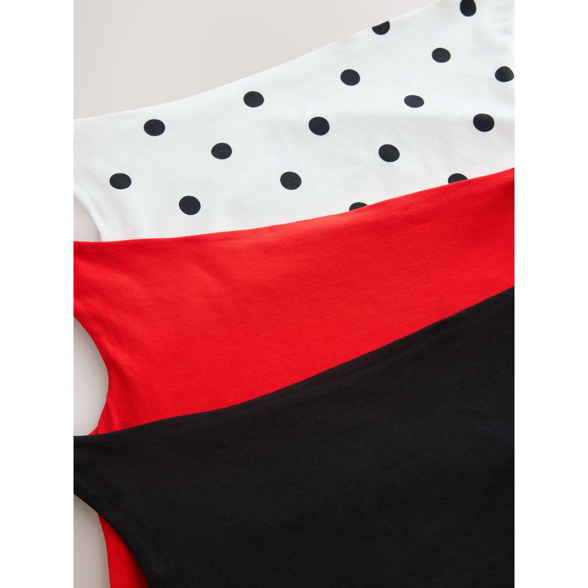 Débardeur à pois, rouge, noir, lot de 3 rouge cerise, NEXT