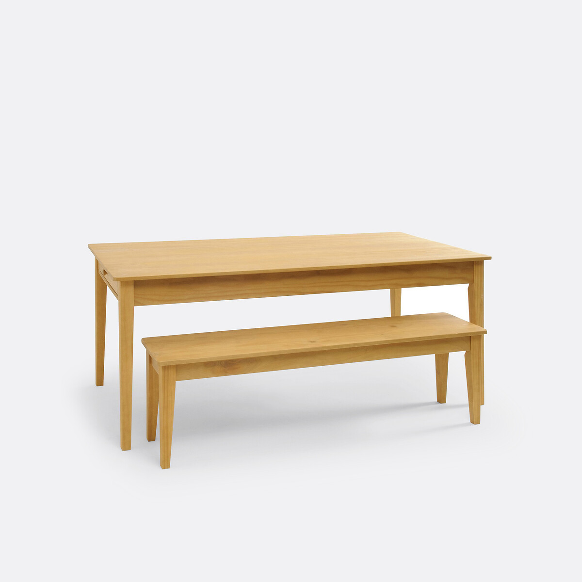 Banc 3 personnes pin massif Alvina naturel, LA REDOUTE INTERIEURS