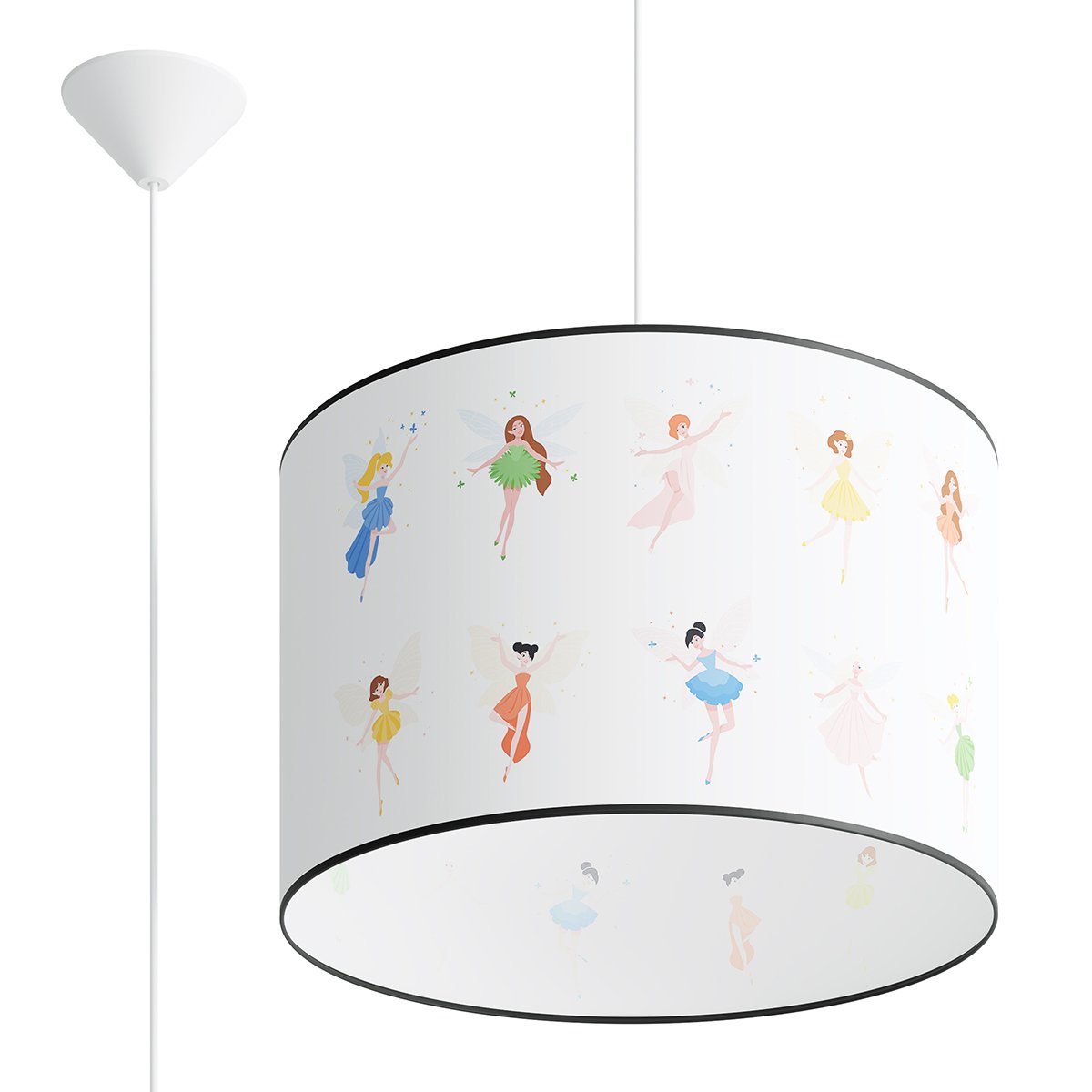 Suspension PVC Multicolore E27 1 Fée 40 multicolore, EDEN