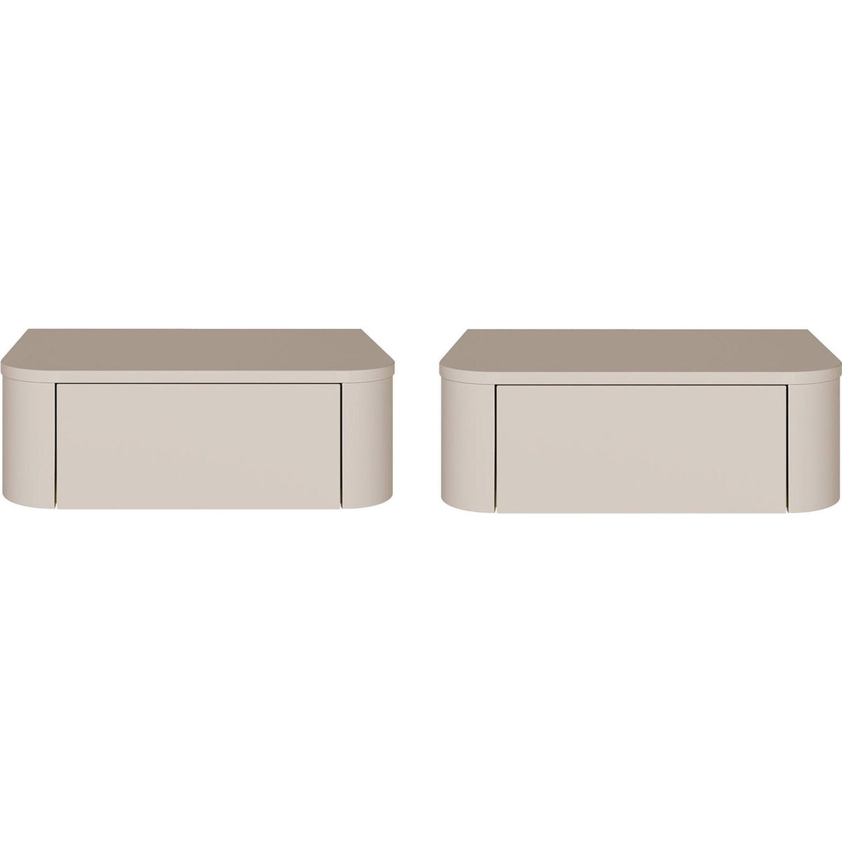 Lot de 2 chevets suspendus tiroir LUVIO cachemire, RECOLLECTION