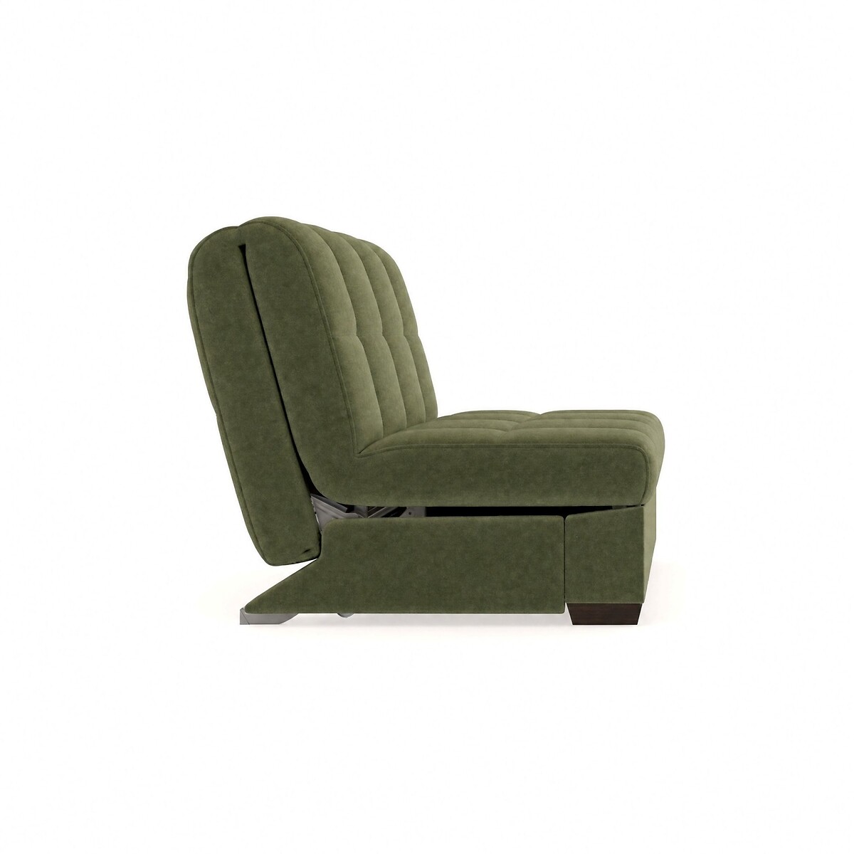 Harlow Velvet Single Sofabed with Foam Mattress olive, ÉDITÉ