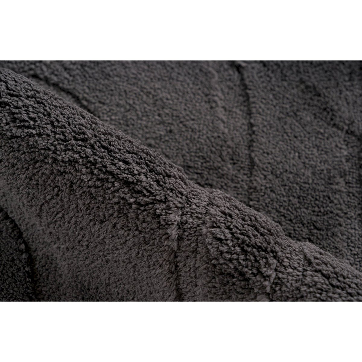Tapis de bain rectangulaire gris anthracite profond, ARTE ESPINA