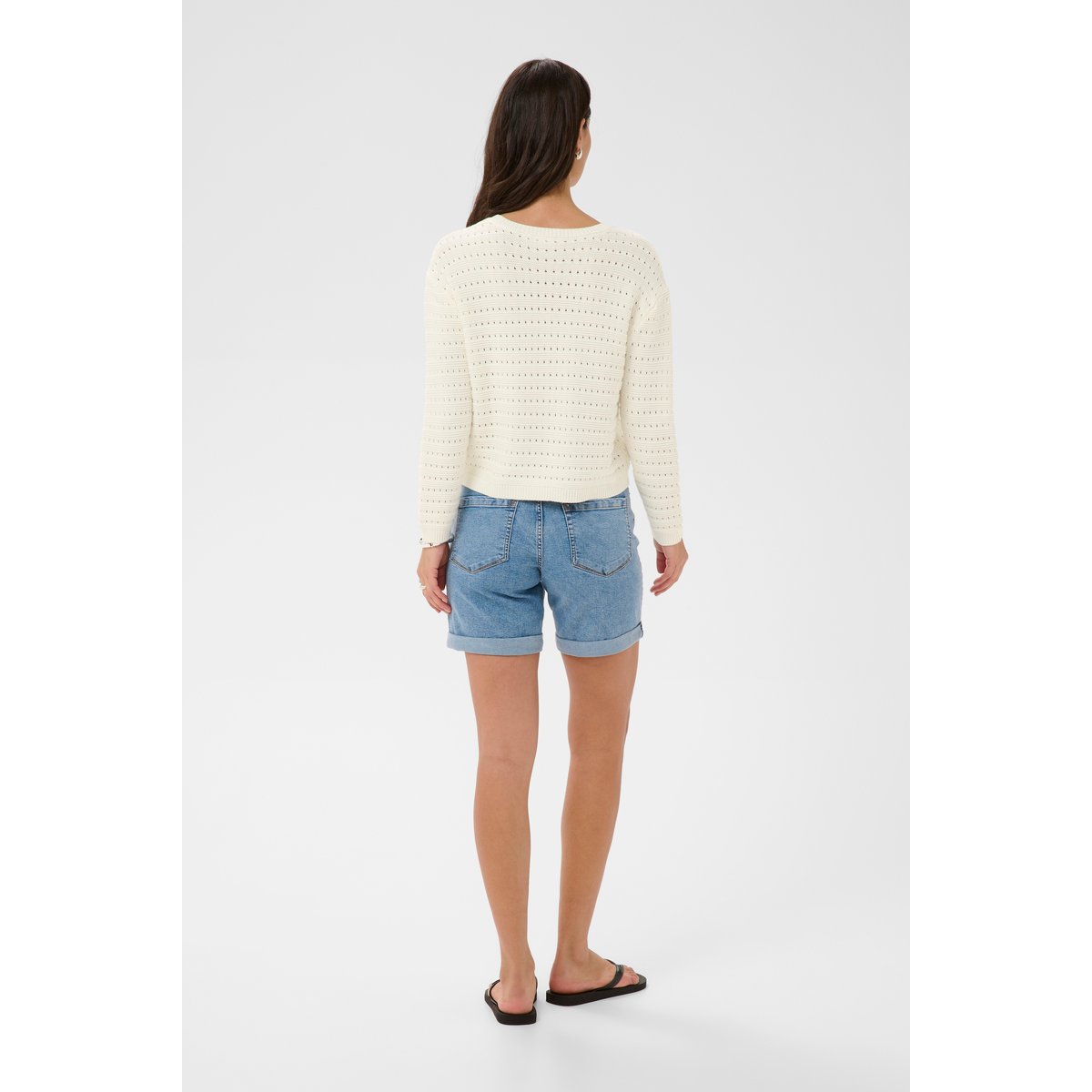 Pullover tricoté blanc, KAFFE