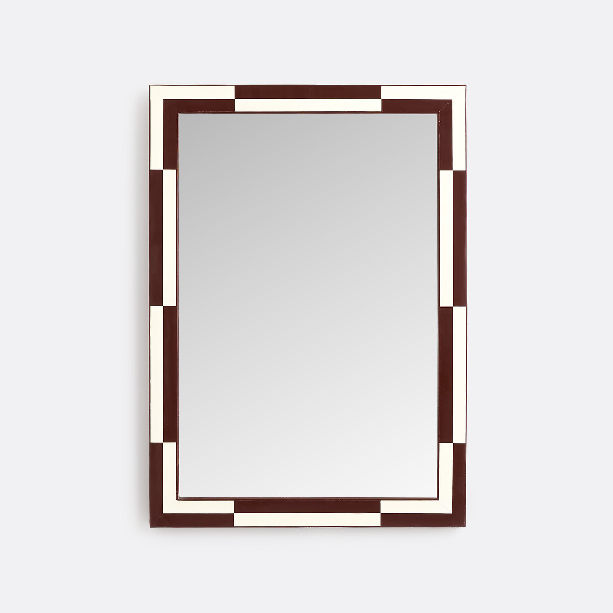 Espejo rectangular, 50 x 70 cm, LOUMIA burdeos/blanco, LA REDOUTE INTERIEURS
