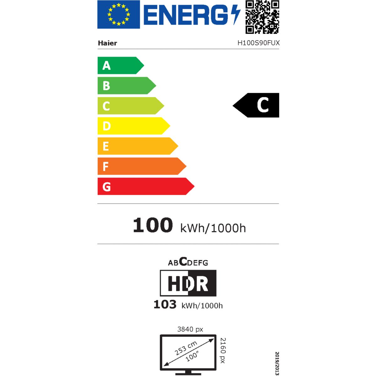 TV QLED H100S90FUX (2026) 100" (253 cm) 4K - Expérience Gaming, 144Hz, Google TV, anti-reflet couleur unique, HAIER