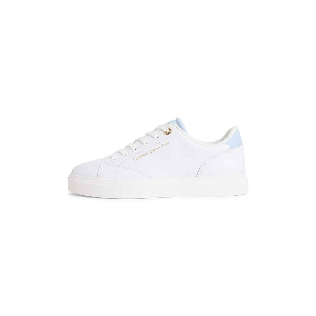 Feminine Cupsole Trainers white/sky blue, TOMMY HILFIGER